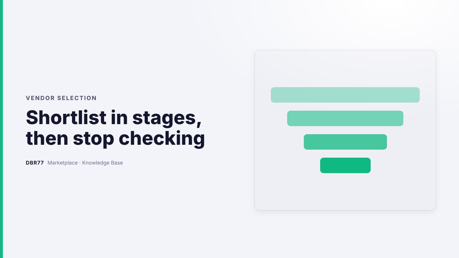 Shortlist in stages, then stop checking