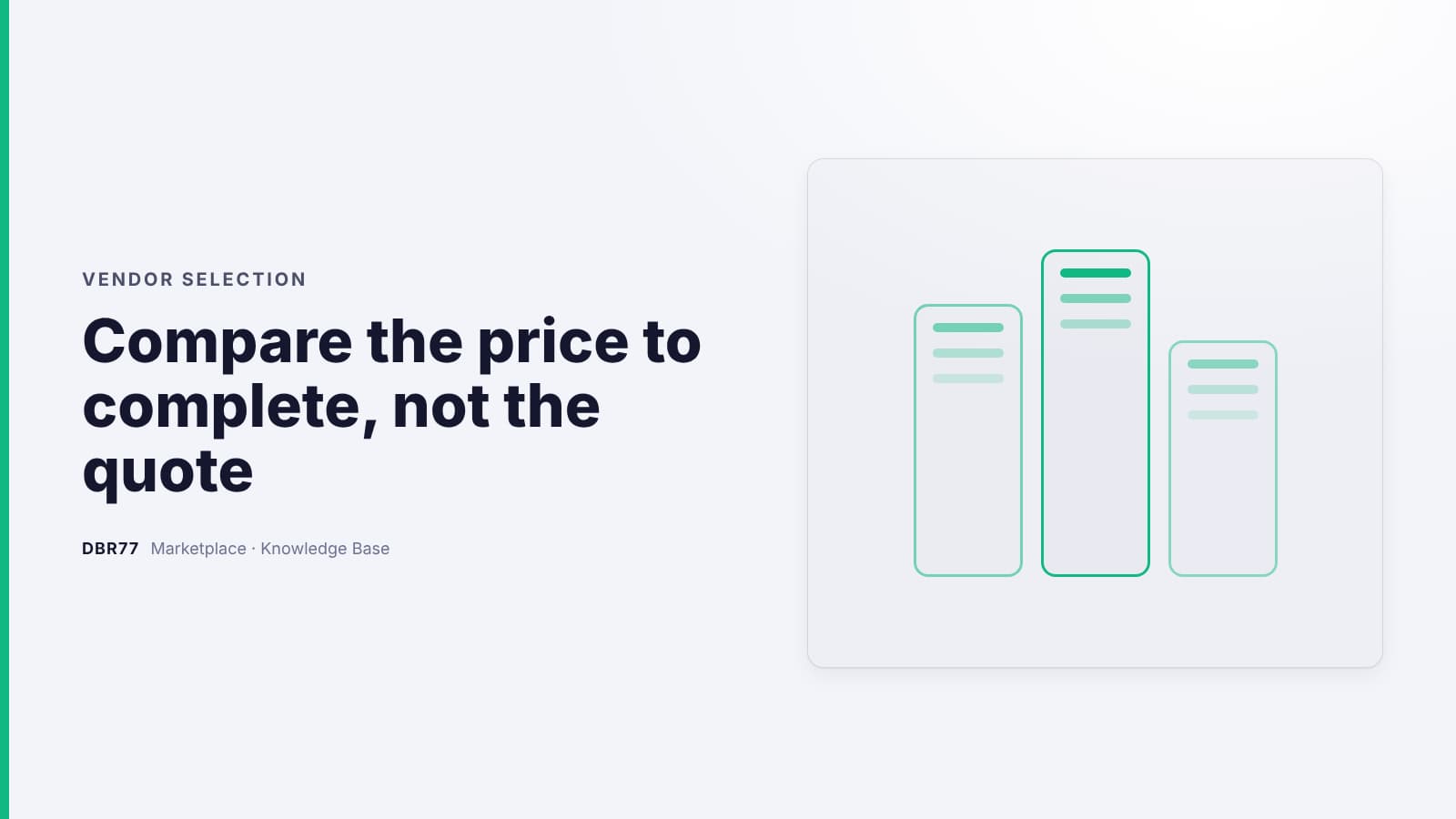 Compare the price to complete, not the quote