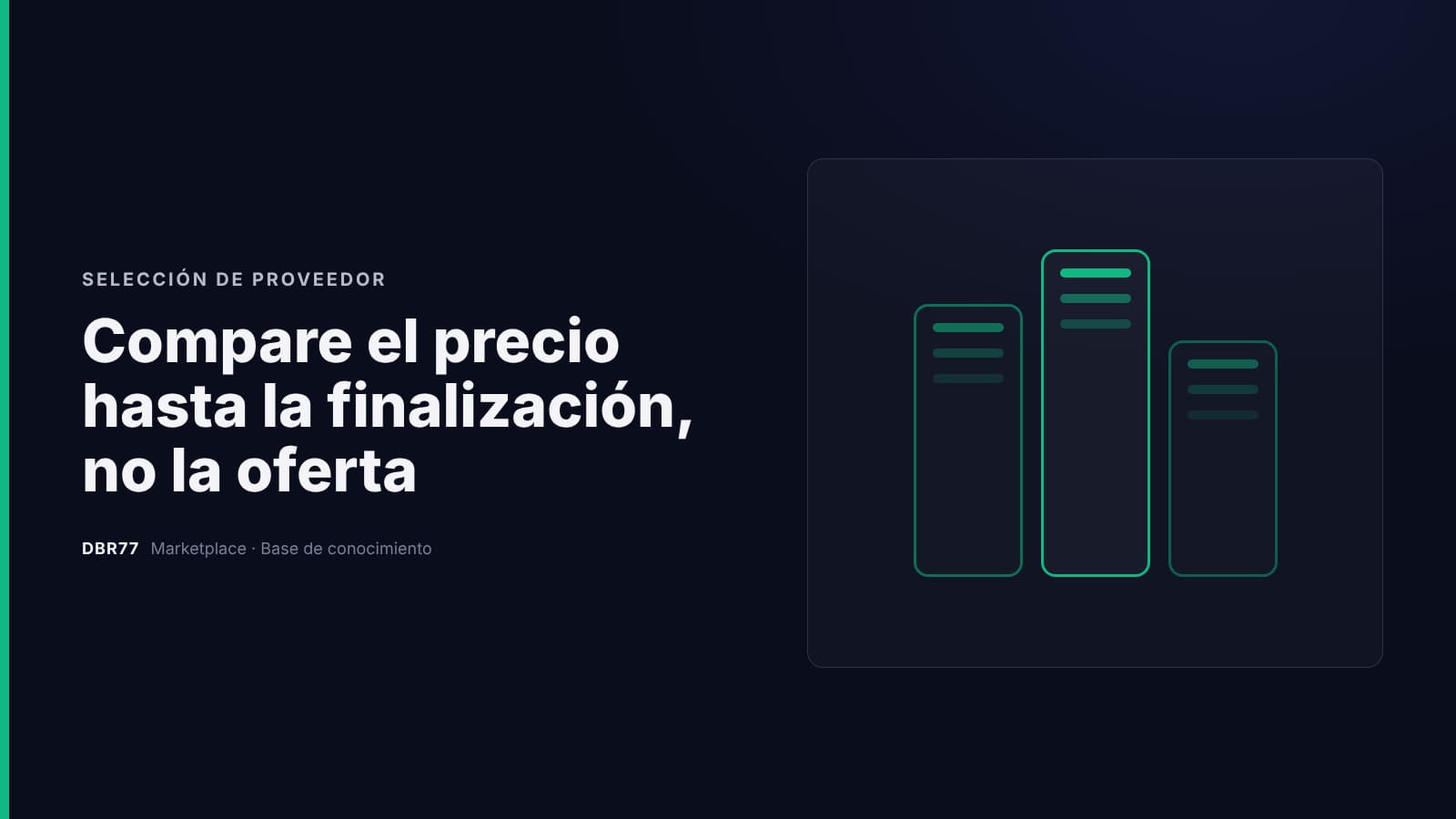 Cómo comparar ofertas de automatización en una sola tabla
