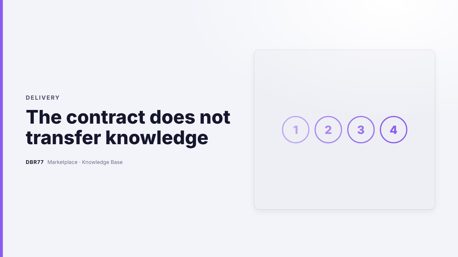 The contract does not transfer knowledge