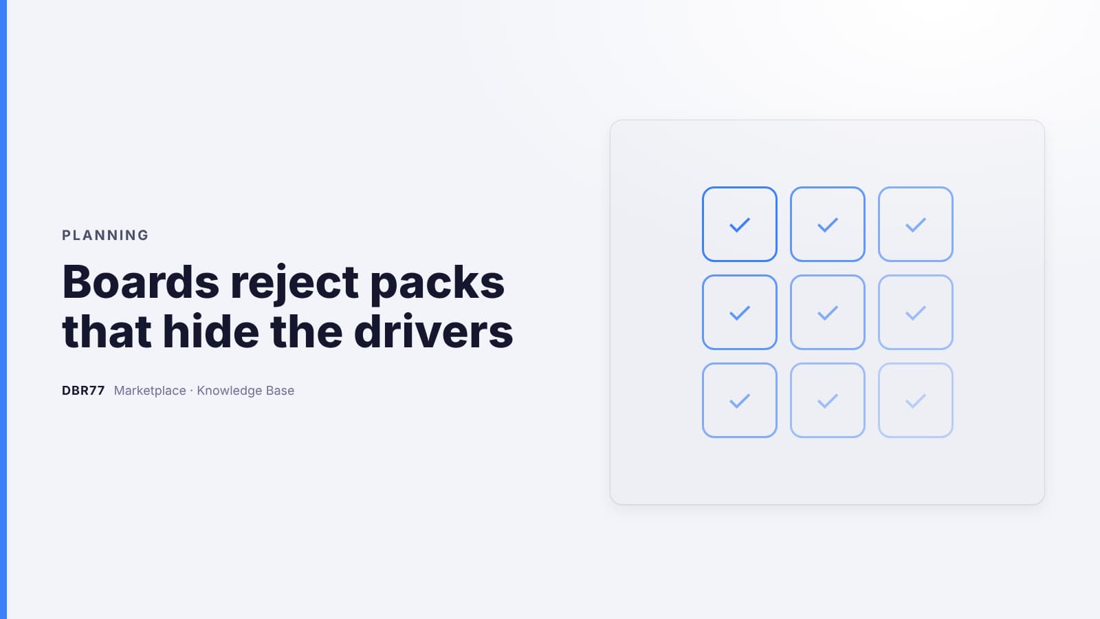 Boards reject packs that hide the drivers
