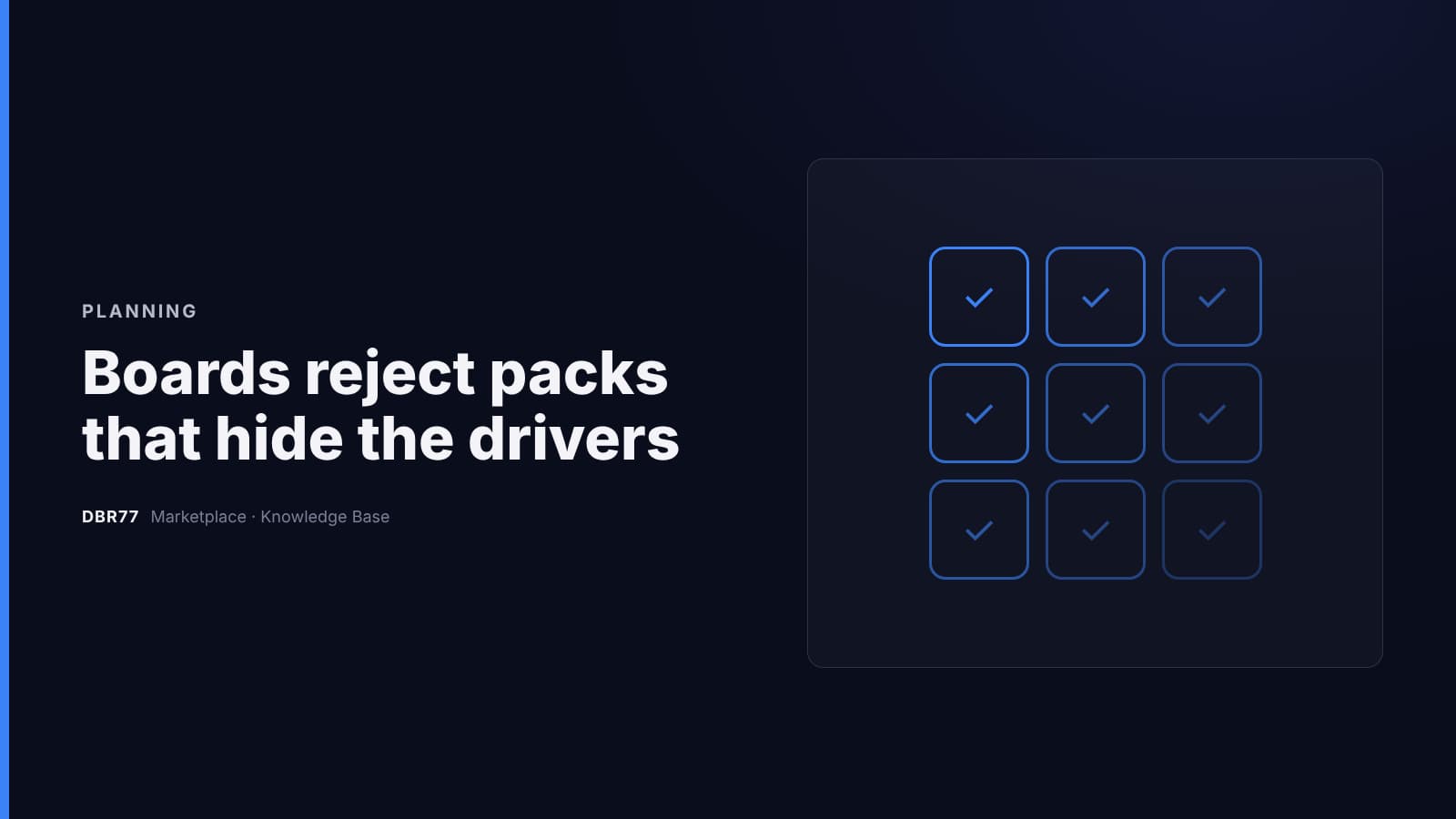 Boards reject packs that hide the drivers