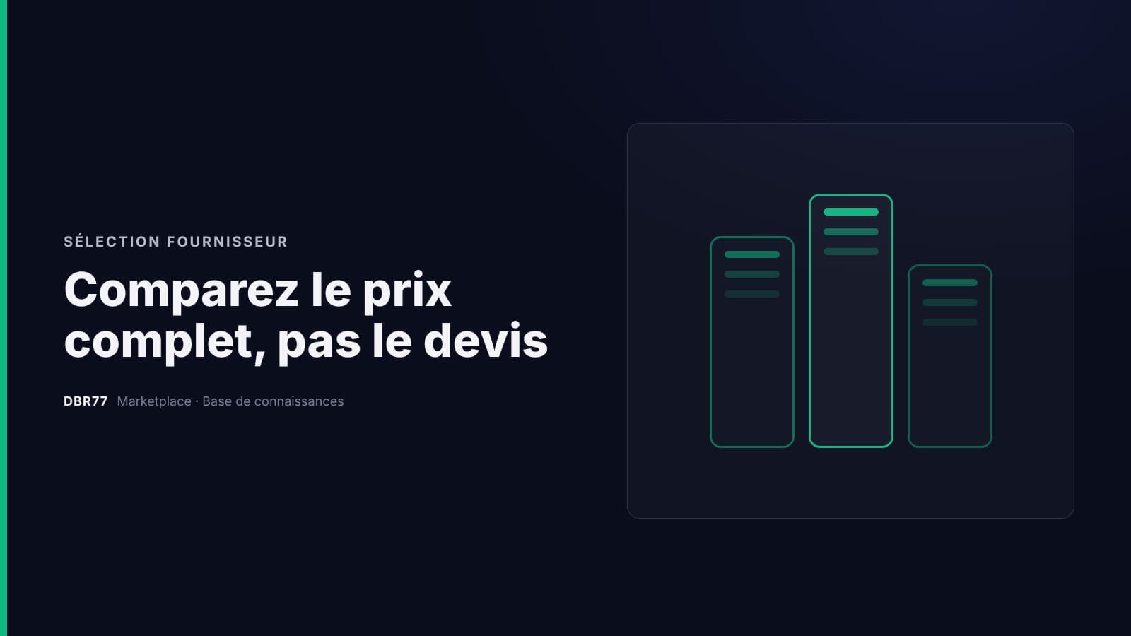 Comment comparer des offres d'automatisation dans un seul tableau